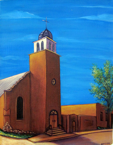 St. Joseph Church Cerrillos by Jane Cassidy