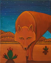 Coyote and Cactus by Jane Cassidy