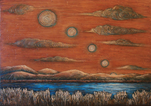 River and Spiral Moons by Jane Cassidy