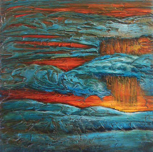 Turquoise Rain Sunset by Jane Cassidy