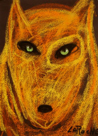 Small Wolf Guardian by Carole Laroche