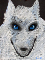 Blue Eyes White Wolf by Carole Laroche