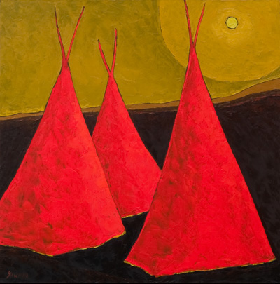 3 Teepees and Moonrings by Jill Shwaiko