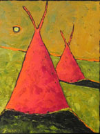 2 Teepees and Shadows by Jill Shwaiko