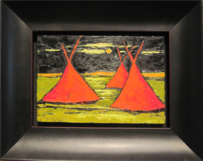 Small Red Teepees by Jill Shwaiko