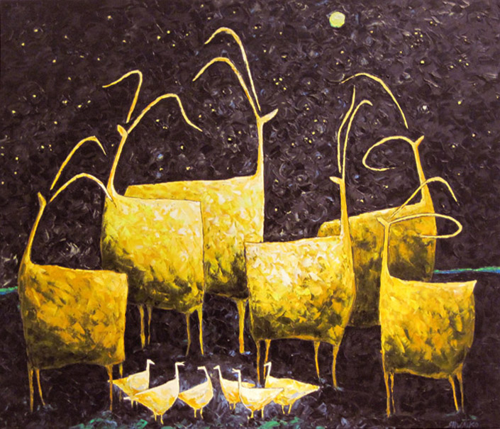 Stargazing While the Birds Gossip by Jill Shwaiko